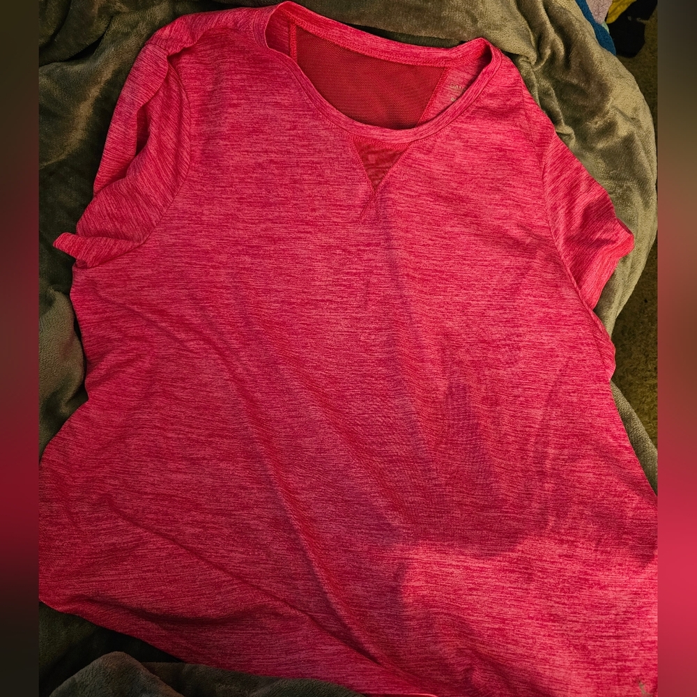 Danskin Heathered Pink Short Sleeve Tee